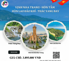 VỊNH NHA TRANG – HÒN TẰM – HÒN LAO ĐẢO KHỈ -  THÁC YANG BAY