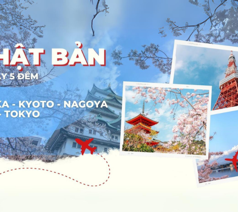 NHẬT BẢN RỰC RỠ MÙA HOA CHI ANH: OSAKA - KYOTO - PHÚ SĨ - NAGOYA - TOKYO (6 NGÀY 5 ĐÊM)