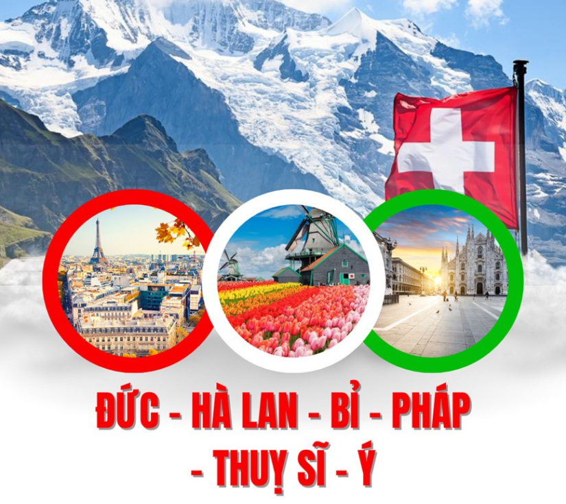 Tour Châu Âu 9 Ngày 8 Đêm – Khám Phá 5 Quốc Gia Cùng Hoa Biển Tourist