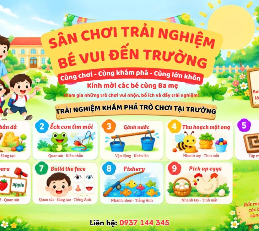 SÂN CHƠI TRẢI NGHIỆM - BÉ VUI ĐẾN TRƯỜNG